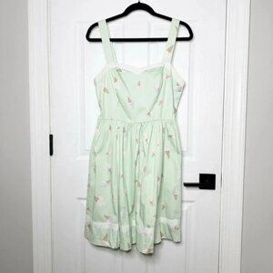 ORIGINAL Bea Dot ModCloth Size L Pistachio Mint Pastel Ice Cream Dress
